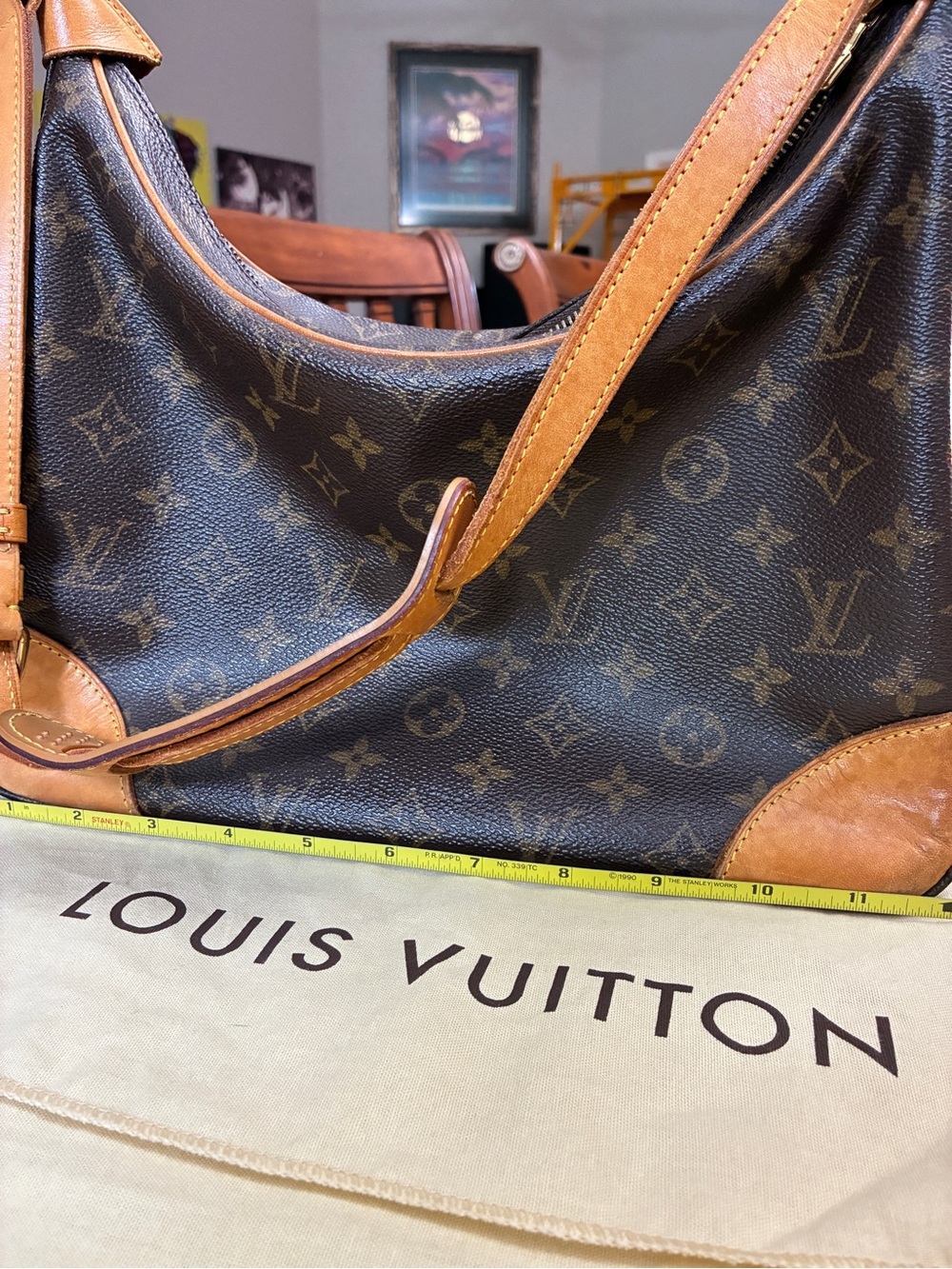 Louis Vuitton Monogram Shoulder Bag in Brown and Tan